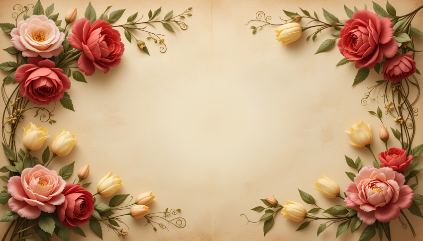 Elegant Rose Floral Invitation Background Free Download