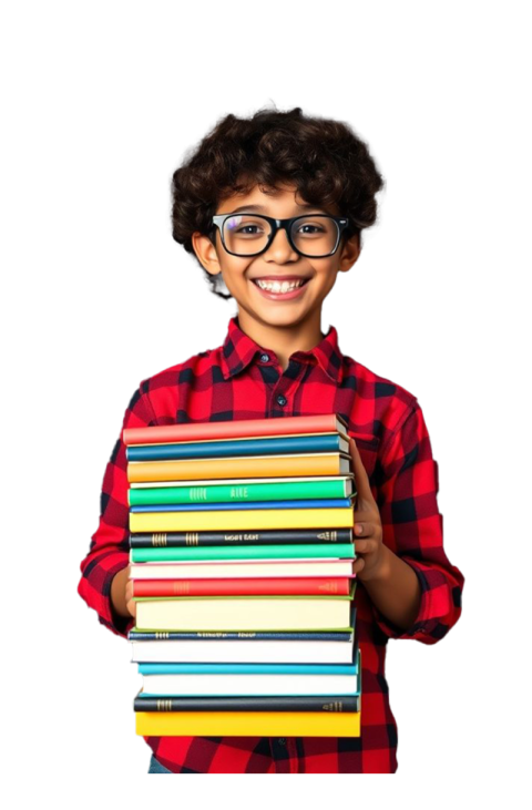 Kids Student PNG – Happy School Boy Holding Books Transparent Image Download