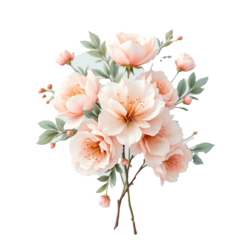 Pink Free Blush Pink Flower PNG Download – Transparent Background Floral Clipart