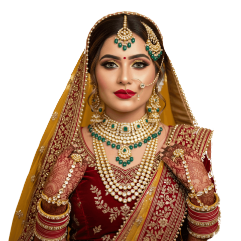 Realistic Indian Mackup Bride PNG Free Download