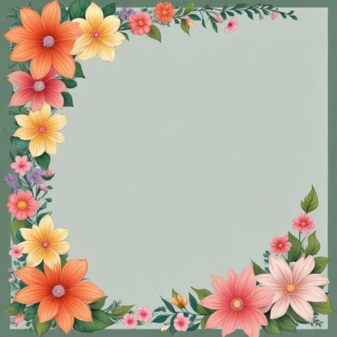 Mix Flower Border Background Free Image Download   VistaPNG
