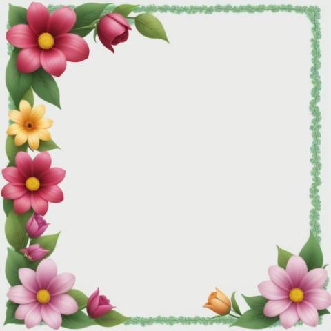 Red Flower Border Background Free Image Download   VistaPNG