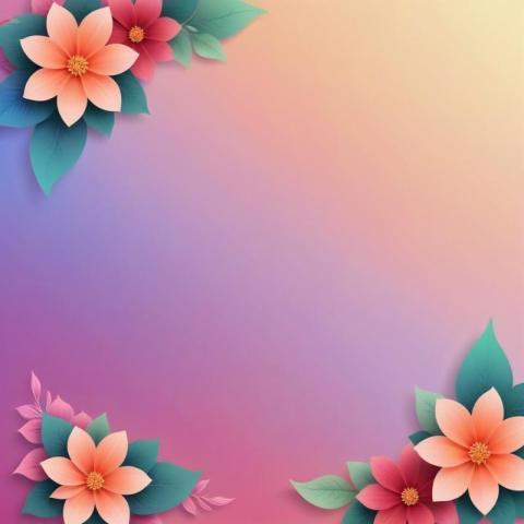 Red Mix Gradiant Flower Border Background Free Image Download - VistaPNG