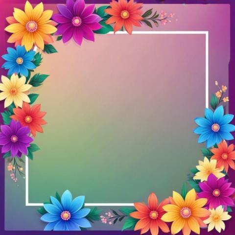 Flower Frame Border Background Free Image Download   VistaPNG