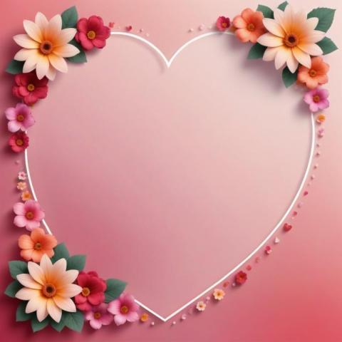 Flower Heart Shape Flower Background Free Image Download - VistaPNG
