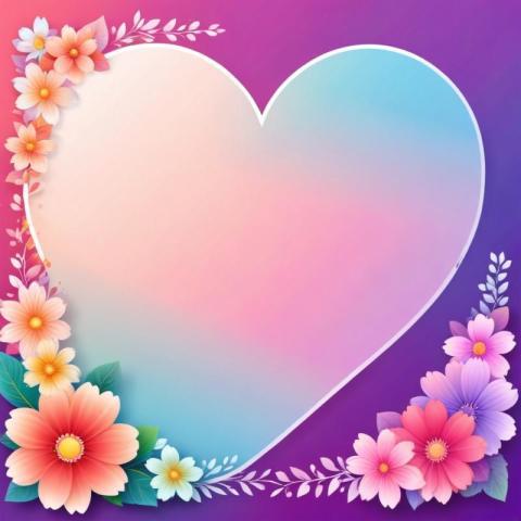 3D Heart Shape Flower Background Free Image Download - VistaPNG