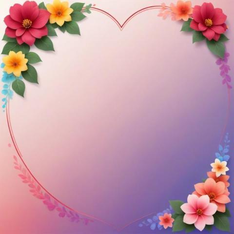Full Heart Shape Flower Background Free Image Download - VistaPNG