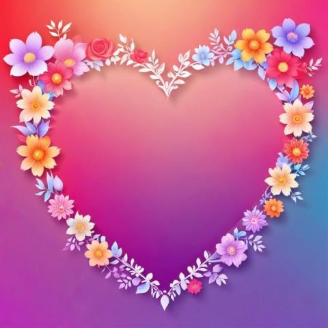 Flower Heart Shape Background Free Image Download - VistaPNG