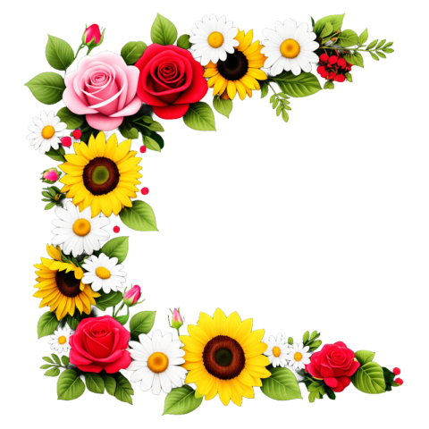 Corner Flower Frame Border Free PNG Transparent Image Download | VistaPNG