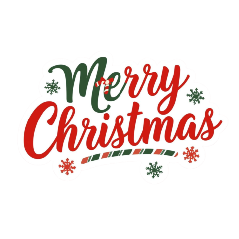 Ultra High Quality Merry Christmas Typography Free PNG Download | VistaPNG