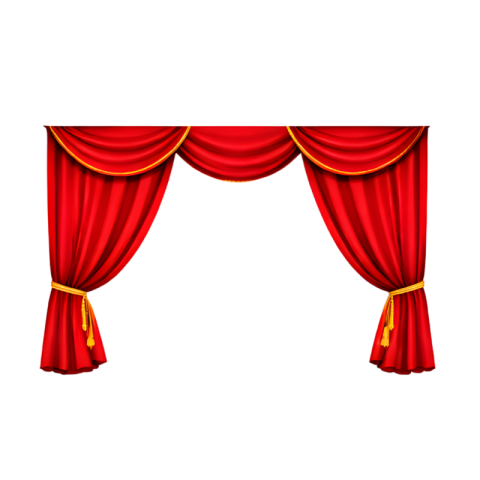 Classic Red Theater Curtain Transparent Background Free PNG Image Download | VistaPNG