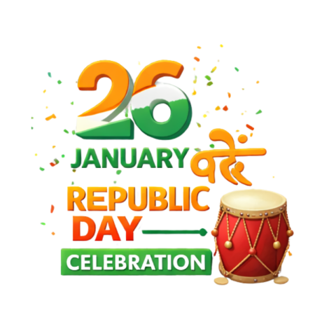 26 January Republic Day Celebration with Dhol Drum Free PNG Image Download | VistaPNG