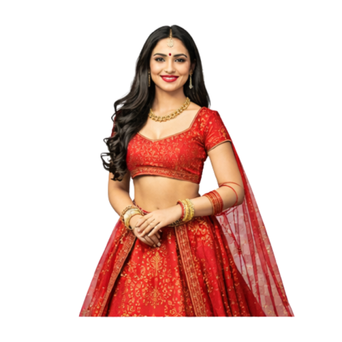 Indian Girl in Traditional Lehenga PNG Free Transparent PNG Download | VistaPNG