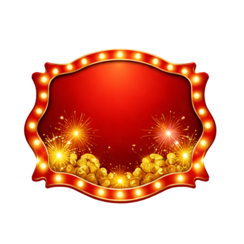 Festival Light Frame with Gold Coins Free Transparent PNG Download | VistaPNG