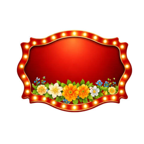 Floral Decorative Light Frame Free Transparent PNG Download | VistaPNG