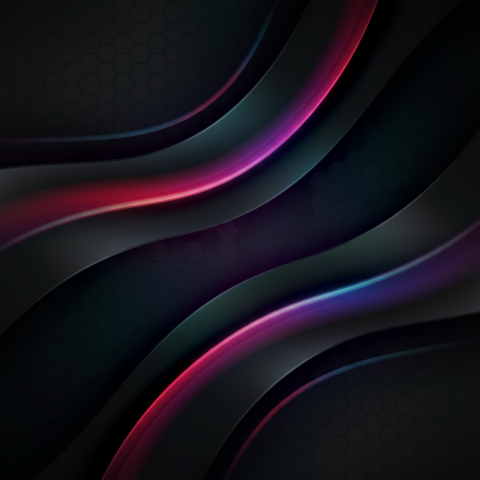 Dark Futuristic Neon Curve Abstract Background with Hexagon Texture PNG IMAGE FREE DOWNLOAD
