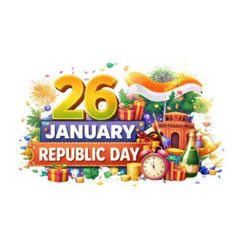 26 January Republic Day Celebration Design India PNG IMAGE FREE DOWNLOAD