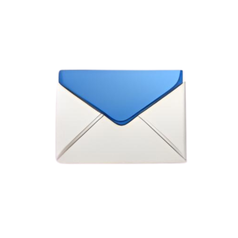 Email Envelope Message Icon Blue And White PNG IMAGE FREE DOWNLOAD