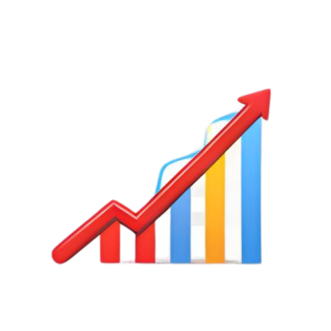 Business Growth Chart Up Arrow 3D Icon PNG IMAGE FREE DOWNLOAD