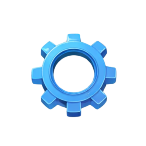 Blue Settings Gear Icon 3D Illustration PNG IMAGE FREE DOWNLOAD