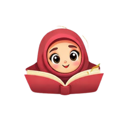 Cute Muslim Girl Reading Book Cartoon PNG IMAGE FREE DOWNLOAD