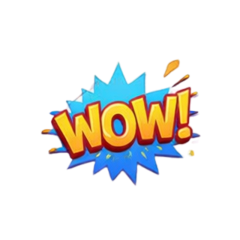 WOW Comic Text Sticker Explosion PNG IMAGE FREE DOWNLOAD