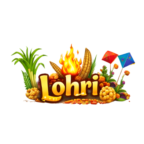 Lohri Festival Bonfire Punjabi Celebration Design PNG IMAGE FREE DOWNLOAD