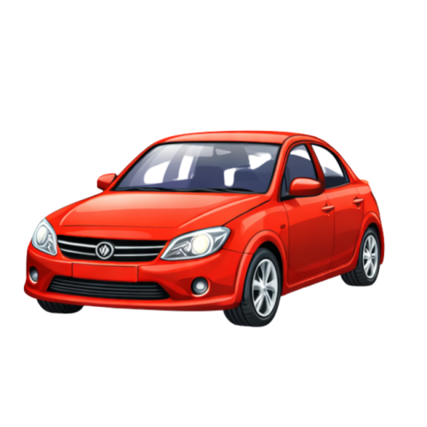 Red Sedan Car Cartoon Illustration PNG IMAGE FREE DOWNLOAD