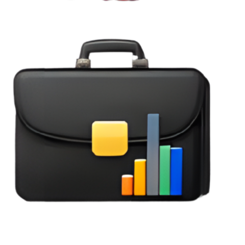 Business Briefcase with Analytics Chart Icon PNG IMAGE FREE DOWNLOAD