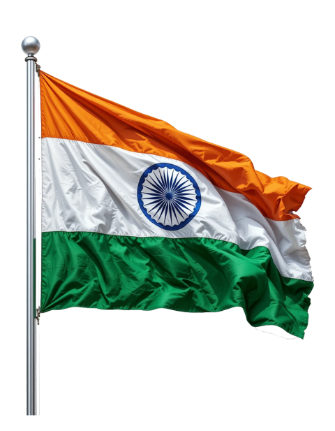 High-Quality Indian Tricolor Flag PNG Transparent Background Free Download - VistaPNG.com