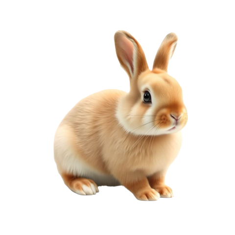 A Cute Beautiful Pink Rabbit PNG Image Free Download