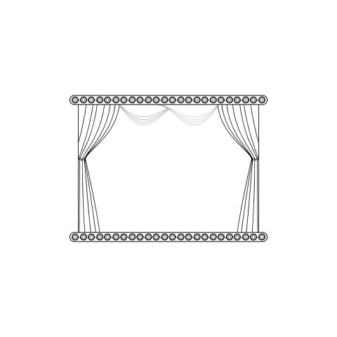 Beautiful Hanging Decorative Wedding Black And White Clipart Free PNG Download