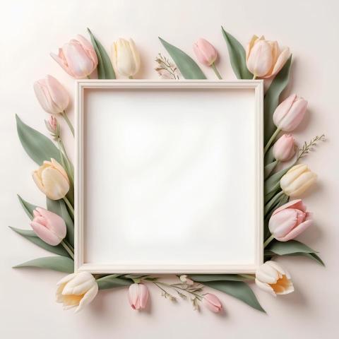 Floral Frame Shape Free PNG Image Download