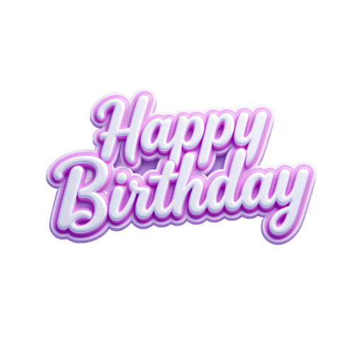 Happy Birthday Text Effect Transparent PNG Free Download