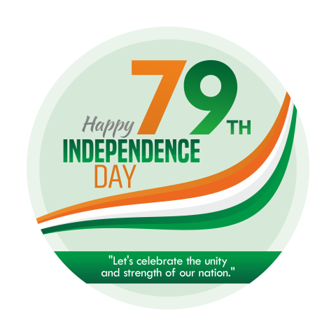 15 August Independence Day Round Shape Clipart Logo PNG Free Download I VistaPNG