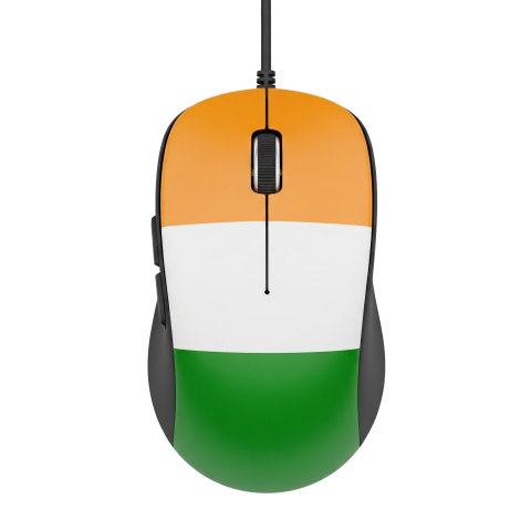 Indian Tricolour Computer Mouse PNG Free Download