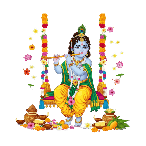 HD Shri Bal Krishna PNG Transparent Free Download Editing